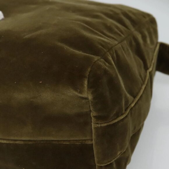 PRADA Shoulder Bag Velor Khaki Auth ep8096 - Picture 5 of 16